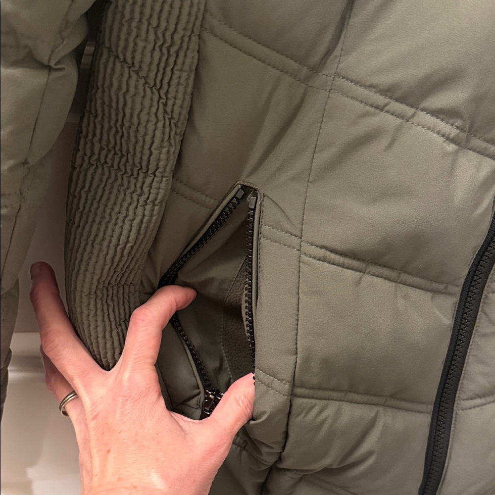 Nautica Women's Olive Puffer Coat - Picture 6 of 6
